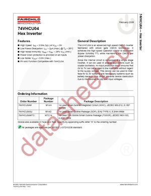 74VHCU04MTCX_NL datasheet  